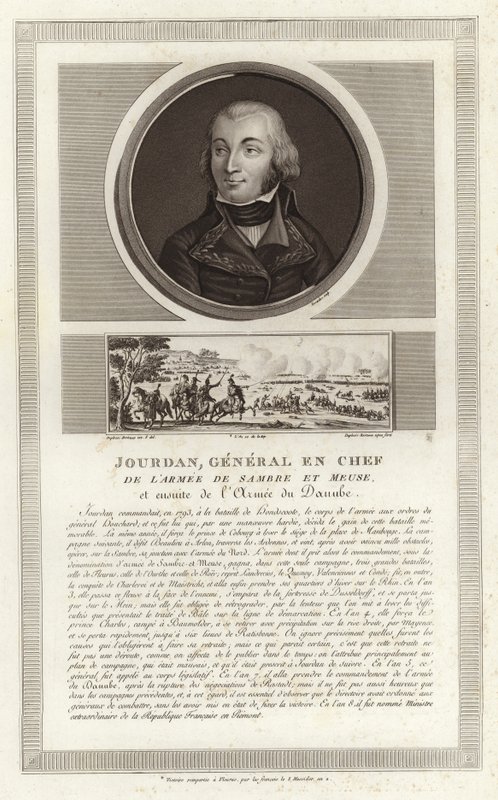 Porträtt av Jean-Baptiste Jourdan, Comte Jourdan av Jean Duplessi Bertaux