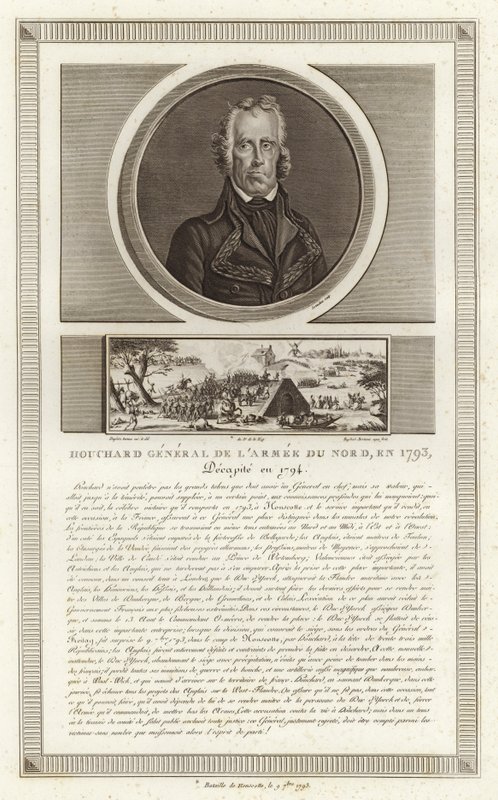 Porträtt av Jean-Nicolas Houchard av Jean Duplessi Bertaux