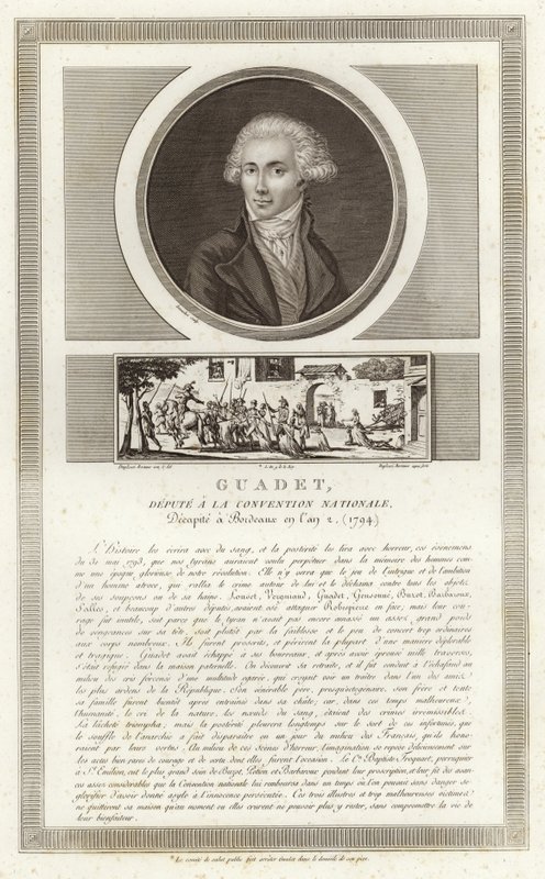 Porträtt av Marguerite-Elie Guadet av Jean Duplessi Bertaux