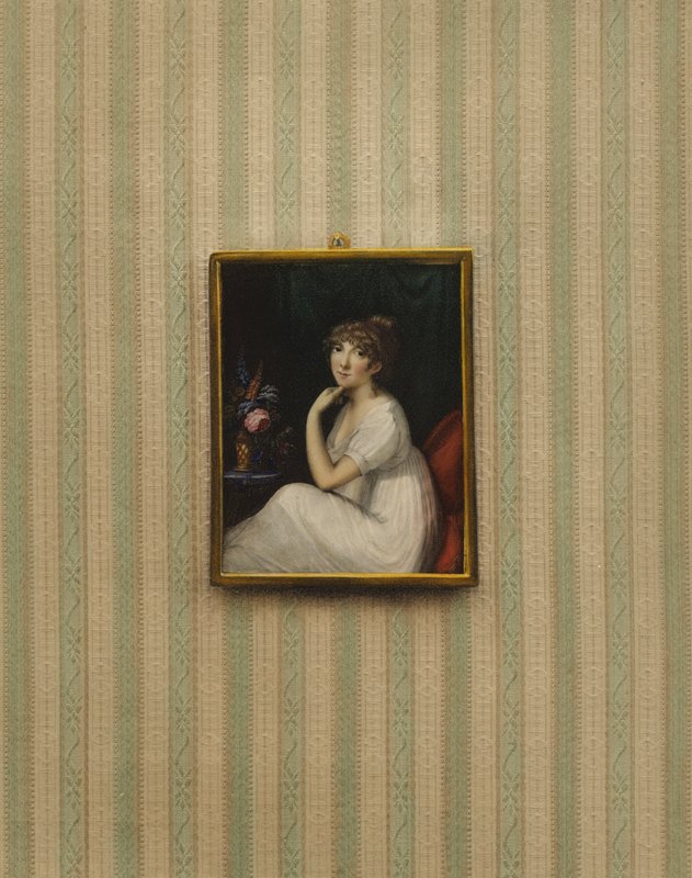 Porträtt av drottning Caroline, hustru till kung George IV av Jean Francois Marie Huet Villiers