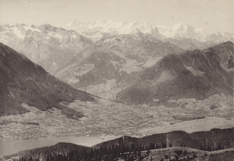 Utsikt från Rigi Kulm (s/v foto) av Jean Gaberell