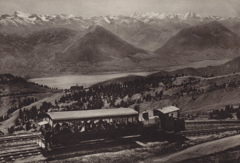 Bei Station Rigi Kulm (s/v foto) av Jean Gaberell