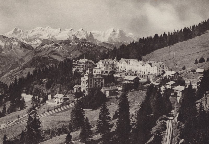 Grand Hotel, Rigi Kaltbad, beläget vid kuggjärnvägen Vitznau Rigi Kulm (s/v foto) av Jean Gaberell