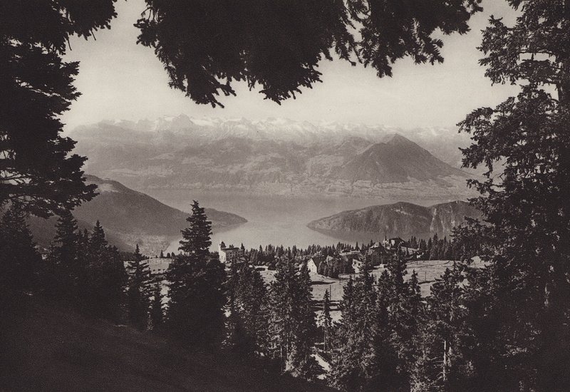 Rigi Kaltbad, utsikt över Luzernsjön (s/v foto) av Jean Gaberell
