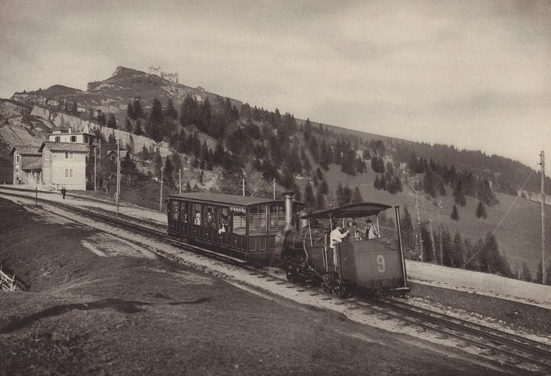 Vitznau Rigi Kulm, rackjärnväg (s/v foto) av Jean Gaberell