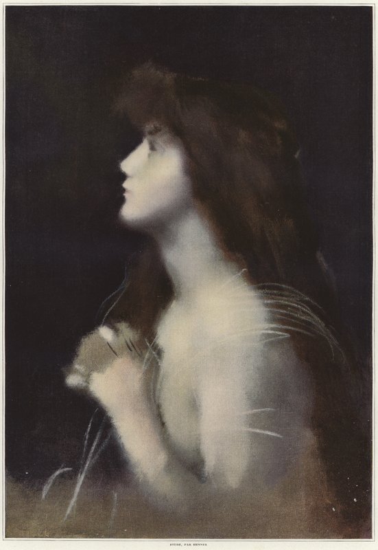 Studie av en kvinna av Jean Jacques Henner