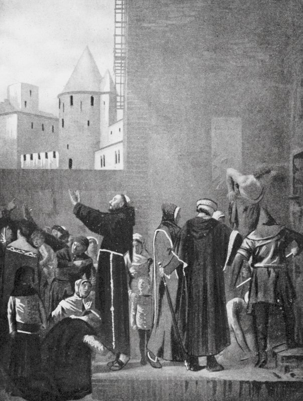 Albigenser i Carcassonne (litografi) av Jean Paul (after) Laurens