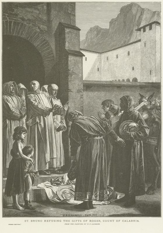 St Bruno vägrar gåvorna från greven av Kalabrien av Jean Paul Laurens