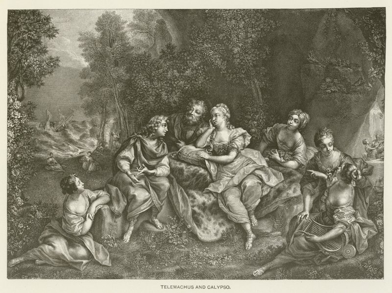 Telemachus och Calypso av Jean Raoux