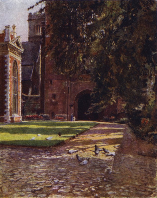 Lambeth, The Tudor Gateway (färg litho) av Jessie MacGregor