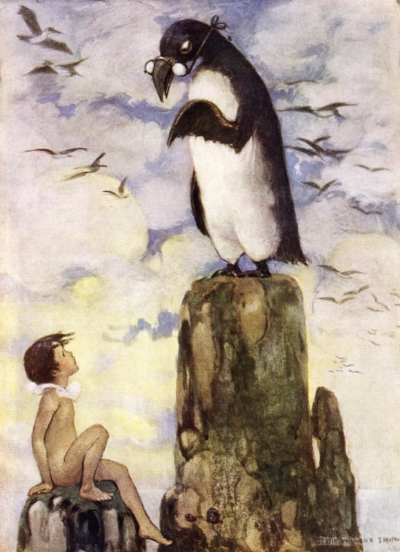 Illustration för The Water Babies av Charles Kingsley (färg litho) av Jessie Willcox Smith