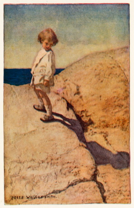 My Shadow (färg litho) av Jessie Willcox Smith