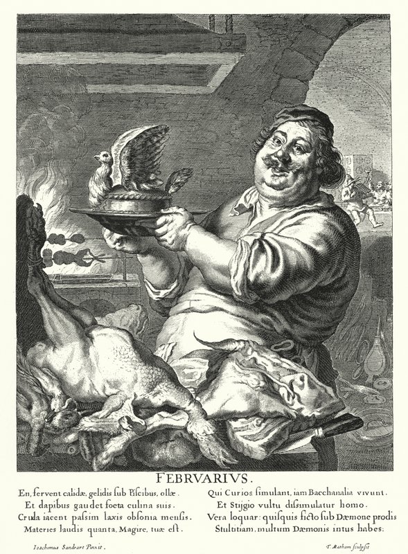 februari (gravyr) av Joachim von Sandrart