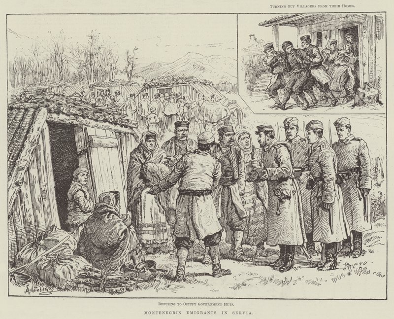 Montenegrinska migranter i Serbien av Johann Nepomuk Schonberg