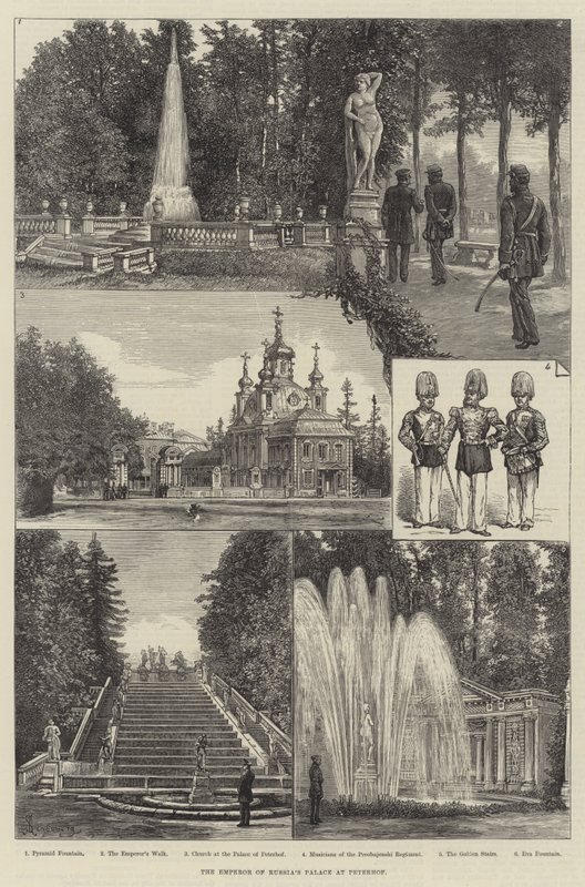 Kejsaren av Rysslands palats vid Peterhof av Johann Nepomuk Schonberg