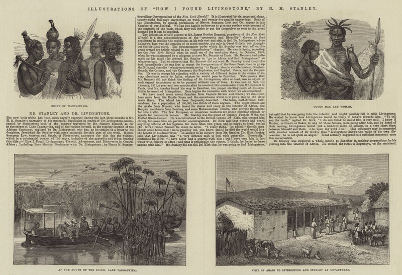Illustrationer av How I Found Livingstone, av H M Stanley av Johann Baptist Zwecker