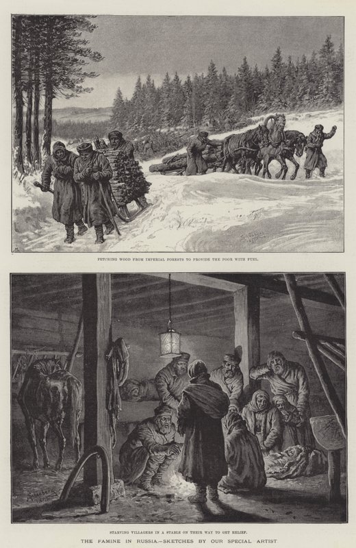 Hungersnöden i Ryssland av Johann Nepomuk Schonberg