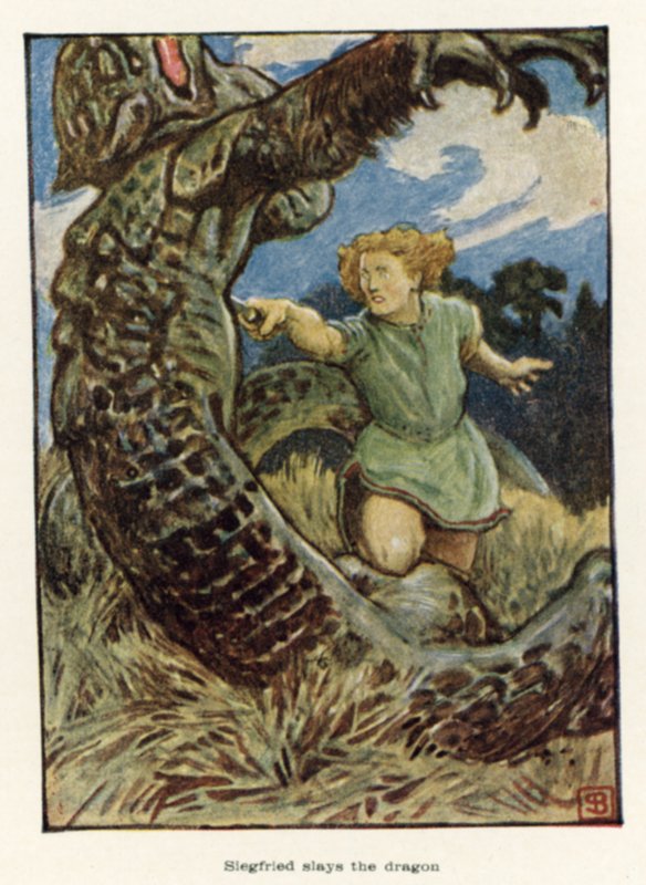 Siegfried dödar draken av John Byam Liston Shaw