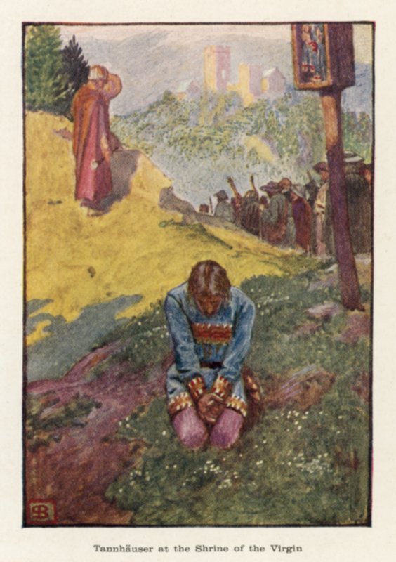Tannhauser vid Jungfruns helgedom av John Byam Liston Shaw