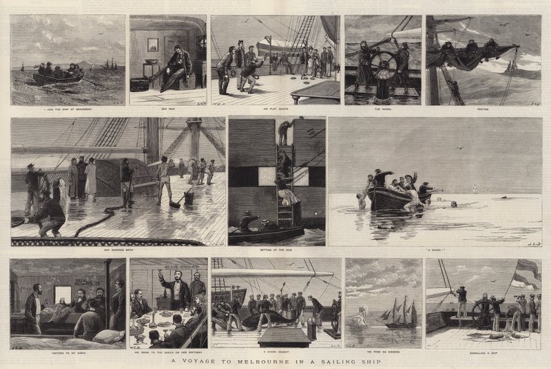 En resa till Melbourne med ett segelfartyg av John Charles Dollman