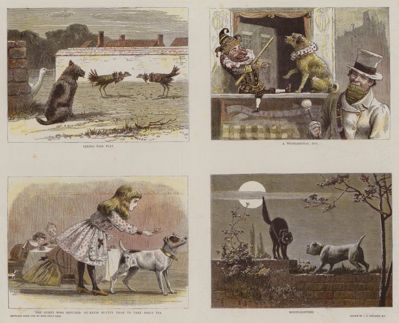 Illustrationer ur katalogen från Royal Institute of Painters in Water-Colours (kromolit) av John Charles Dollman