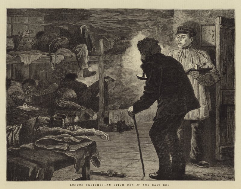 London Sketches, en opiumhåla vid East End av John Charles Dollman