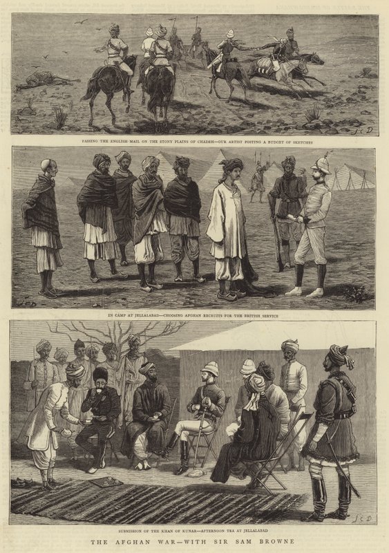 Det afghanska kriget, med Sir Samuel Browne av John Charles Dollman