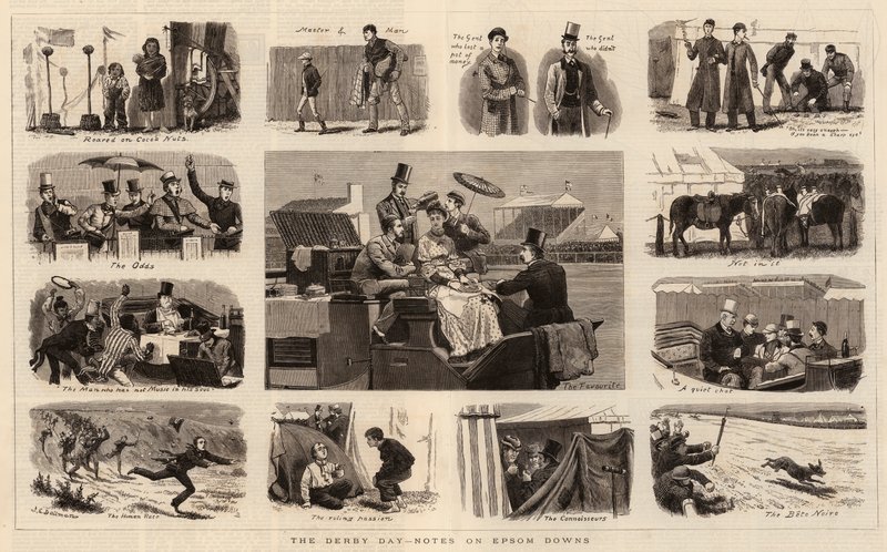 Derbydagen, anteckningar om Epsom Downs av John Charles Dollman