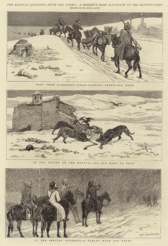 Den östliga frågan, med turkarna, en resa från Alexinatz till Servianlägret av John Charles Dollman