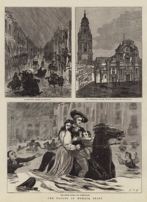 Översvämningarna i Murcia, Spanien av John Charles Dollman
