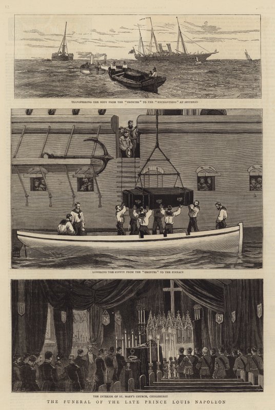 Prins Louis Napoleons begravning av John Charles Dollman