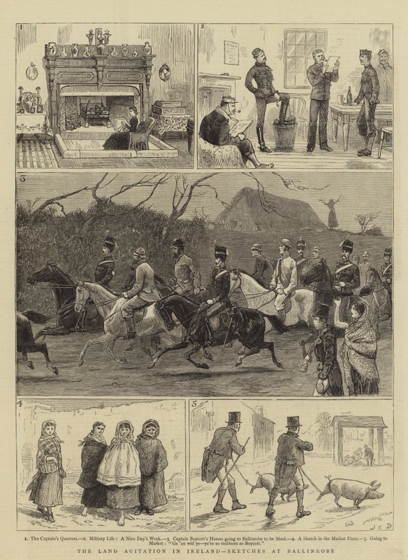 The Land Agitation in Ireland, Sketches at Ballinrobe av John Charles Dollman