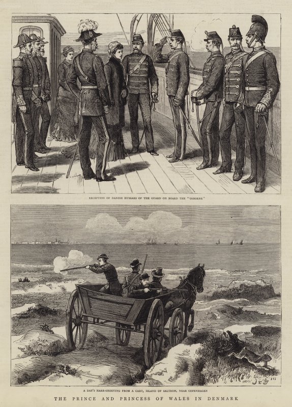 Prinsen och prinsessan av Wales i Danmark av John Charles Dollman