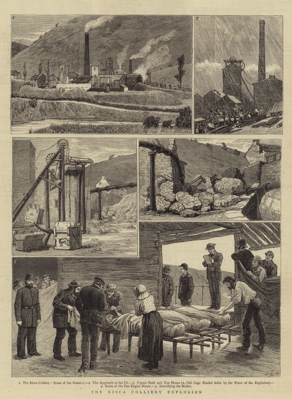 Explosionen i Risca kolgruva av John Charles Dollman