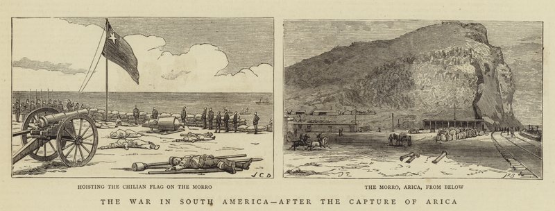 Kriget i Sydamerika efter erövringen av Arica av John Charles Dollman
