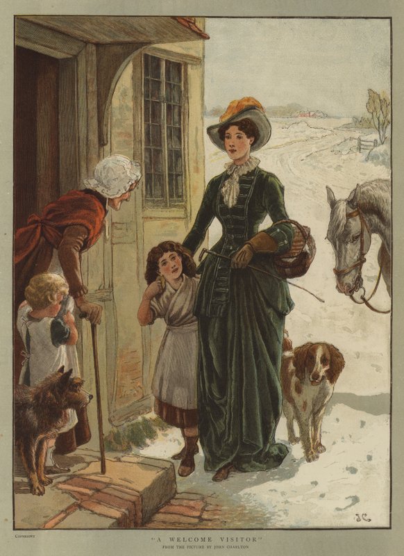En välkommen besökare (chromolitho) av John Charlton
