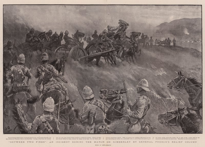 Between Two Fires, en Incident under March on Kimberley av General Frenchs Relief Column av John Charlton