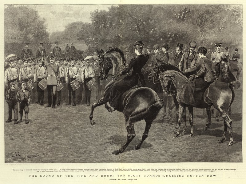 Ljudet av Fife and Drum, Scots Guards som korsar ruttna rader av John Charlton
