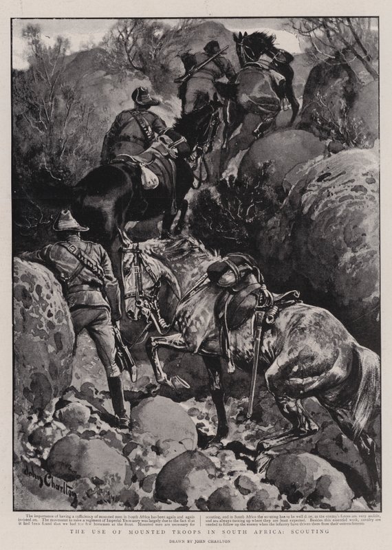 Användningen av beridna trupper i Sydafrika, scouting av John Charlton