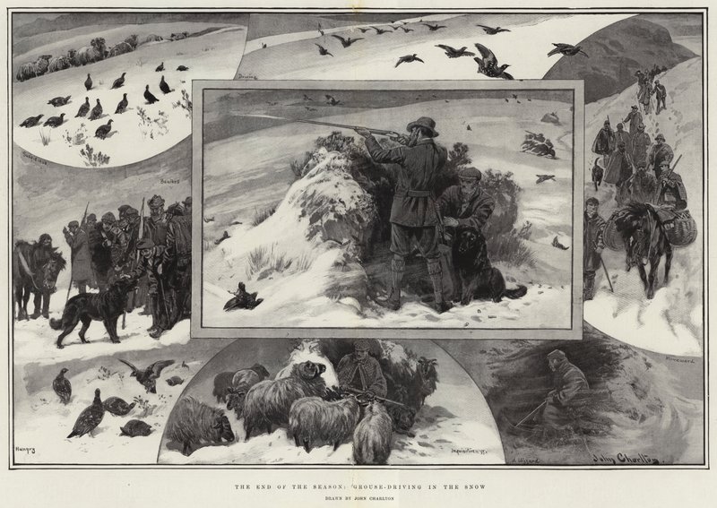 Slutet av säsongen, Grouse-driving i snö av John Charlton