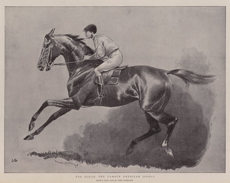 Tod Sloan, den berömda amerikanska jockeyn av John Charlton