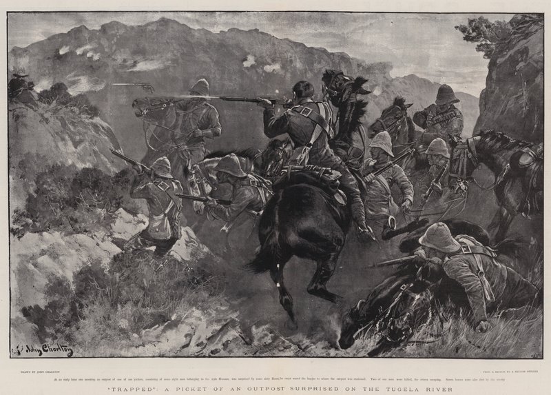 Fångad, en piket i en utpost som överraskades vid Tugela-floden av John Charlton