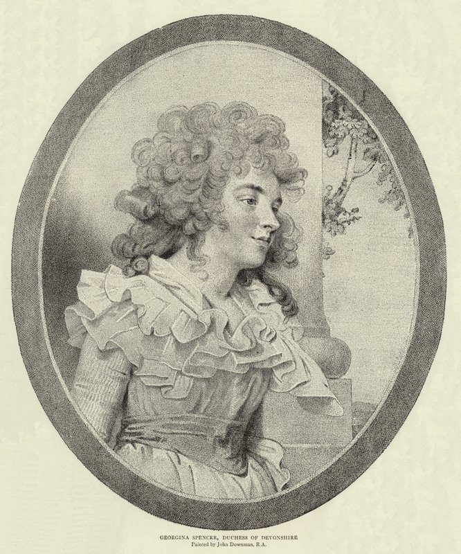 Georgina Spencer, hertiginna av Devonshire av John Downman