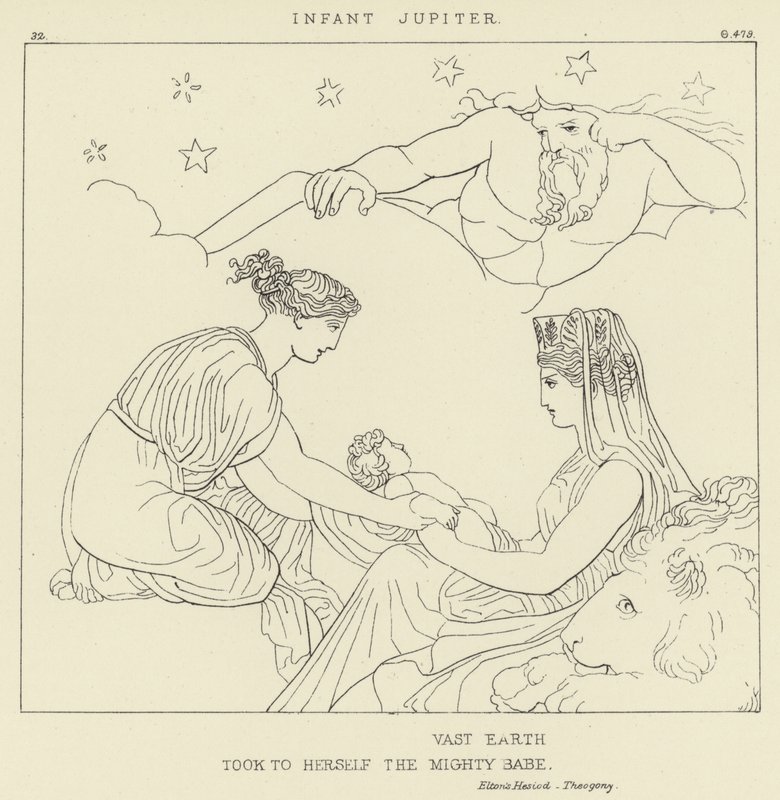 Spädbarn Jupiter av John Flaxman