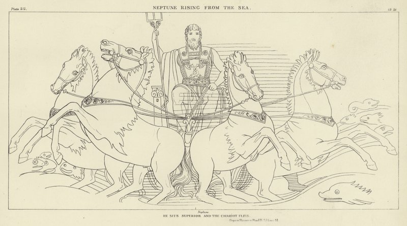 Neptunus stiger upp ur havet av John Flaxman