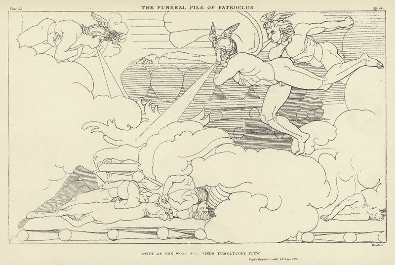 Patroklos begravningshög av John Flaxman