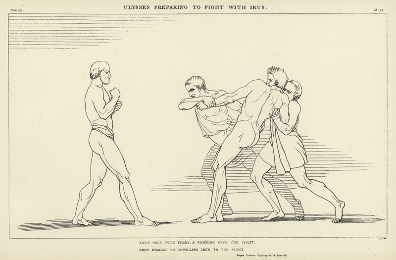 Ulysses förbereder sig för att slåss med virus av John Flaxman