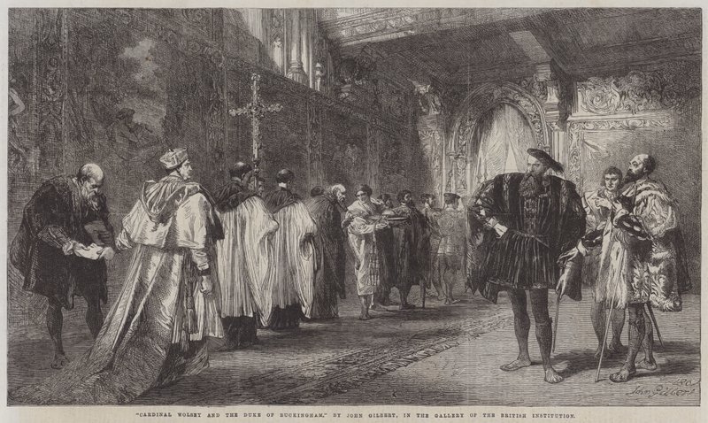 Kardinal Wolsey och hertigen av Buckingham av John Gilbert