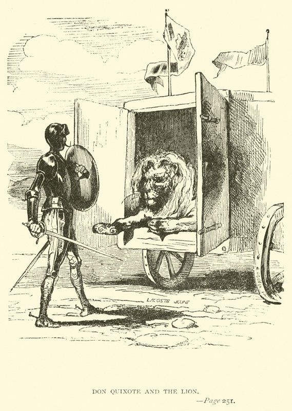 Don Quijote och lejonet av John Gilbert