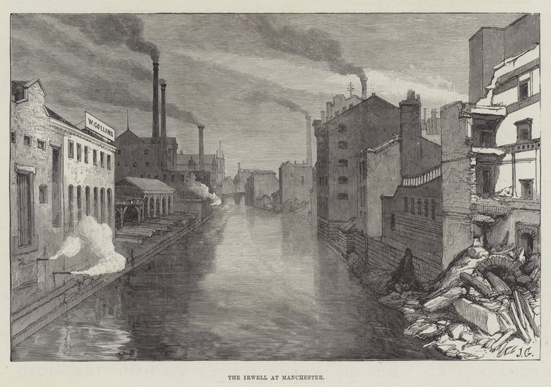 The Irwell i Manchester av John Gilbert